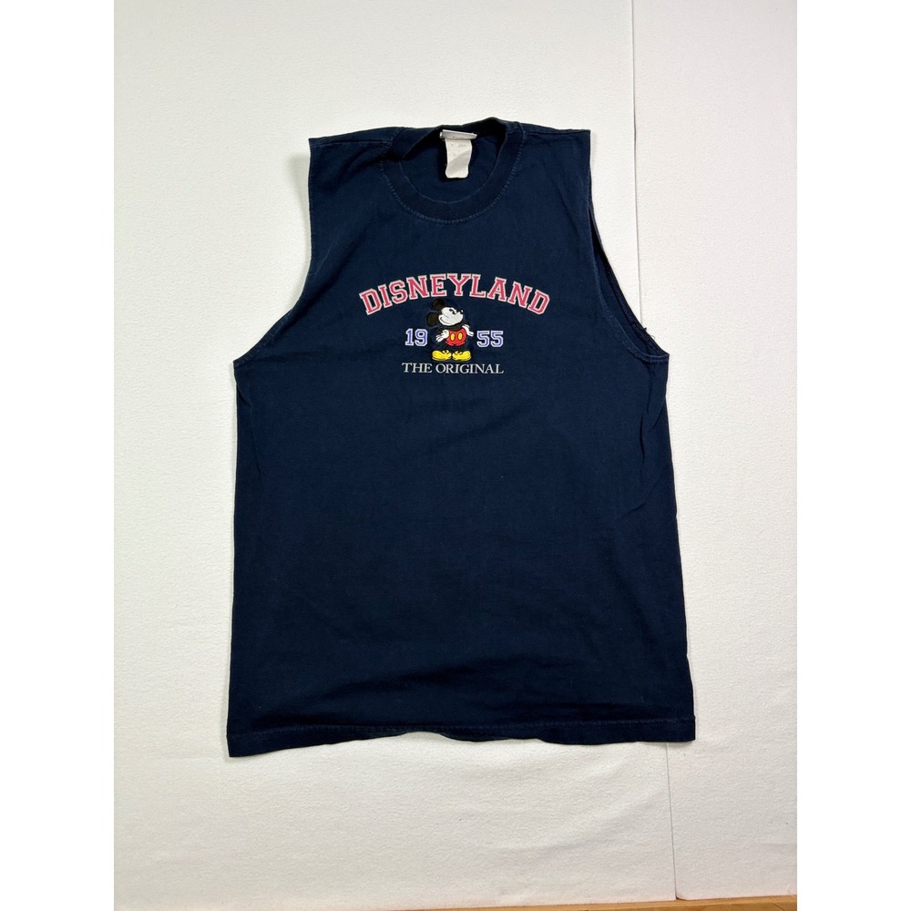 Disneyland Resort Mickey Mouse 1955 The Original Navy Blue Muscle Tank Top Large